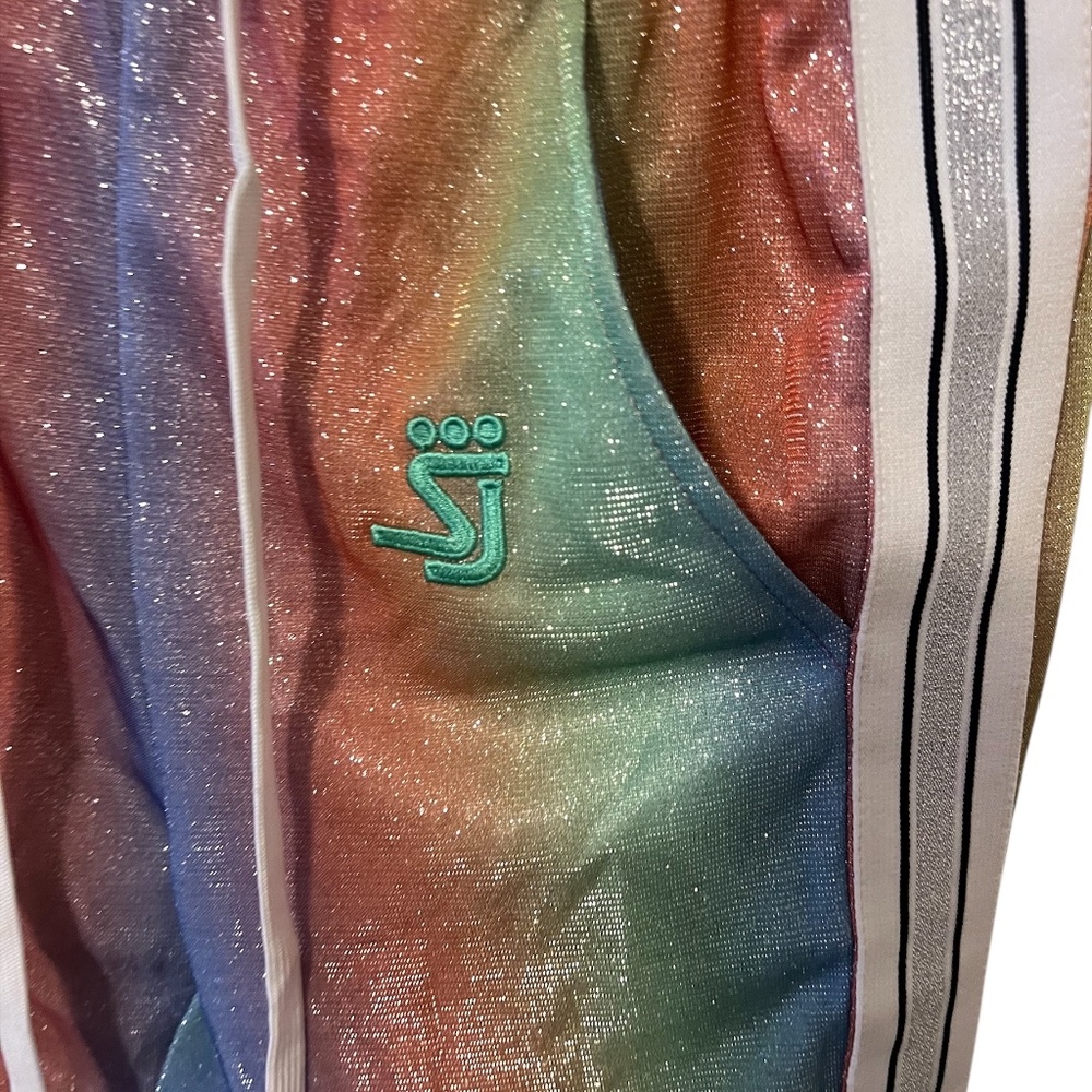 NWOT Shane Justin Glitter Rainbow Unicorn Women's Tracksuit, Size X-Small - Picture 14 of 16